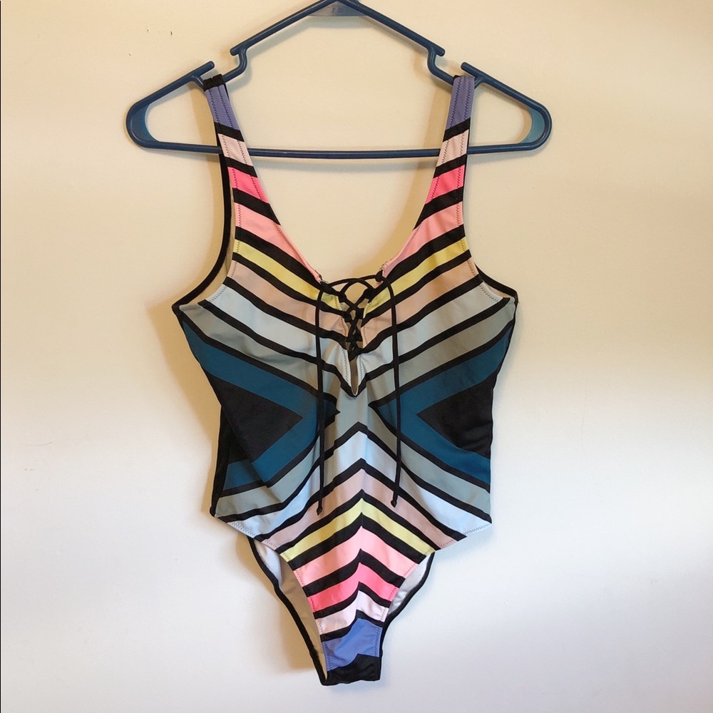 VS Pink One Piece Bathing Suit Medium